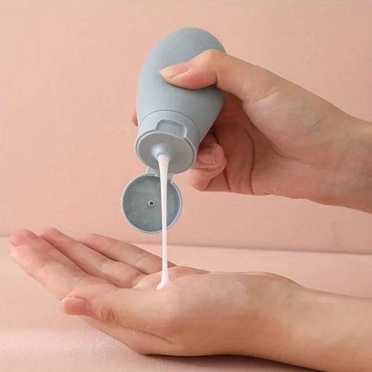 Kit de Viagem 3 Garrafas Squeeze Recarregáveis 60ml – Anti-Vazamento, Ideal para Avião