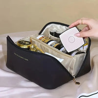 Organizador de Maquilhagem Multifuncional com Zip – Bolsa Interna, Estilo Elegante para Viagem