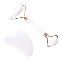 Conjunto Gua Sha + Rolo de Jade – Lifting Facial, Anti-Rugas, Presente