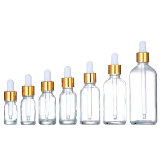 Frascos de Vidro com Conta-Gotas – Recarregáveis, 5ml a 100ml