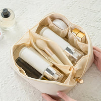 Saco Organizador de Maquilhagem com Zip – Grande Capacidade, para Viagem e Uso Diário