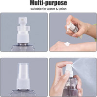Kit de Viagem 4 em 1 Recarregável 50ml – Anti-Vazamento, Spray, Loção e Bomba (Aprovado para Avião)