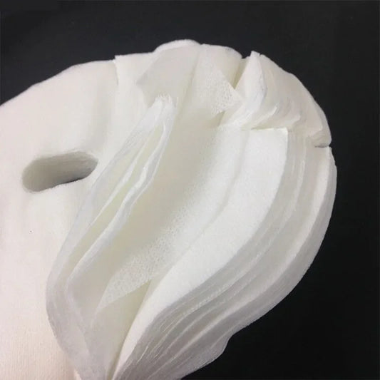 Máscaras Faciais Descartáveis de Algodão – Suaves e Higiénicas, 50 Unidades