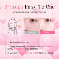 Kit 10 Ampolas PDRN Rosa – Sérum de Rejuvenescimento, Hidratação e Controlo de Poros