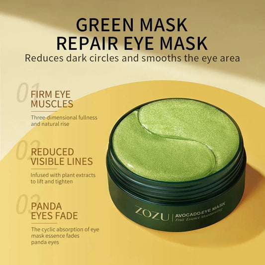 Máscaras de Olhos Abacate & Ouro – Anti-Rugas, Anti-Bolsas e Hidratantes (60/120 un.)