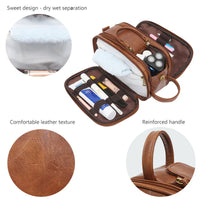 Kit de Higiene Pessoal para Homem – Resistente à Água, Pele Sintética, Viagem