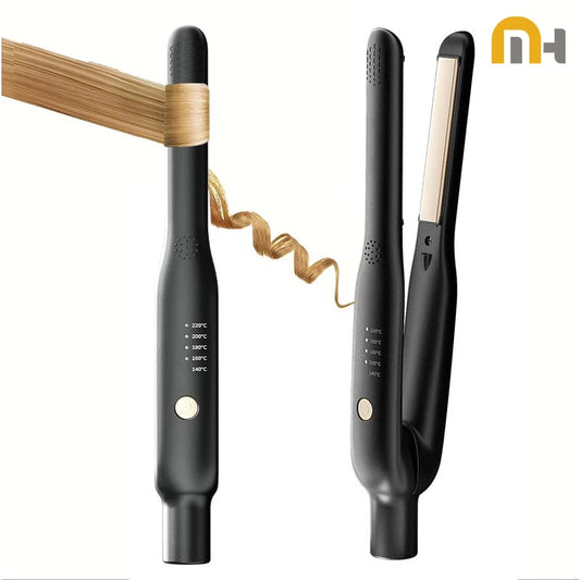 Alisador e Modelador de Cabelo 2 em 1 – Cerâmico, 140-220°C, Portátil