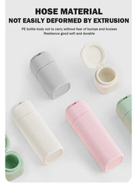 Kit de Viagem 4 em 1 Recarregável – Garrafa Compacta Anti-Vazamento (Com Spray, Bomba e Dispensador)