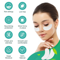 Patches de Gel para Extensão de Cílios – 100 Pares, Hidrogel Suave, Uso Profissional