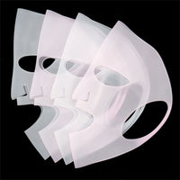 Máscara Facial 3D de Silicone Reutilizável – Hidratante, Lifting, Anti-Rugas