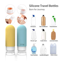 Kit de Viagem Premium 16 Peças – Garrafas de Silicone Anti-Vazamento (Aprovado para Avião)