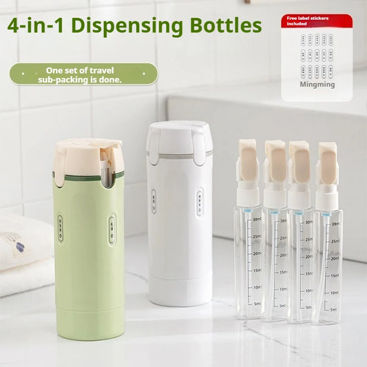Kit de Viagem 4 em 1 – Dispenser Inteligente de Higiene Pessoal