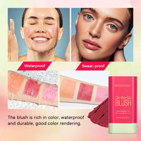Blush em Stick Creme – À Prova de Água, Longa Duração, Acabamento Natural